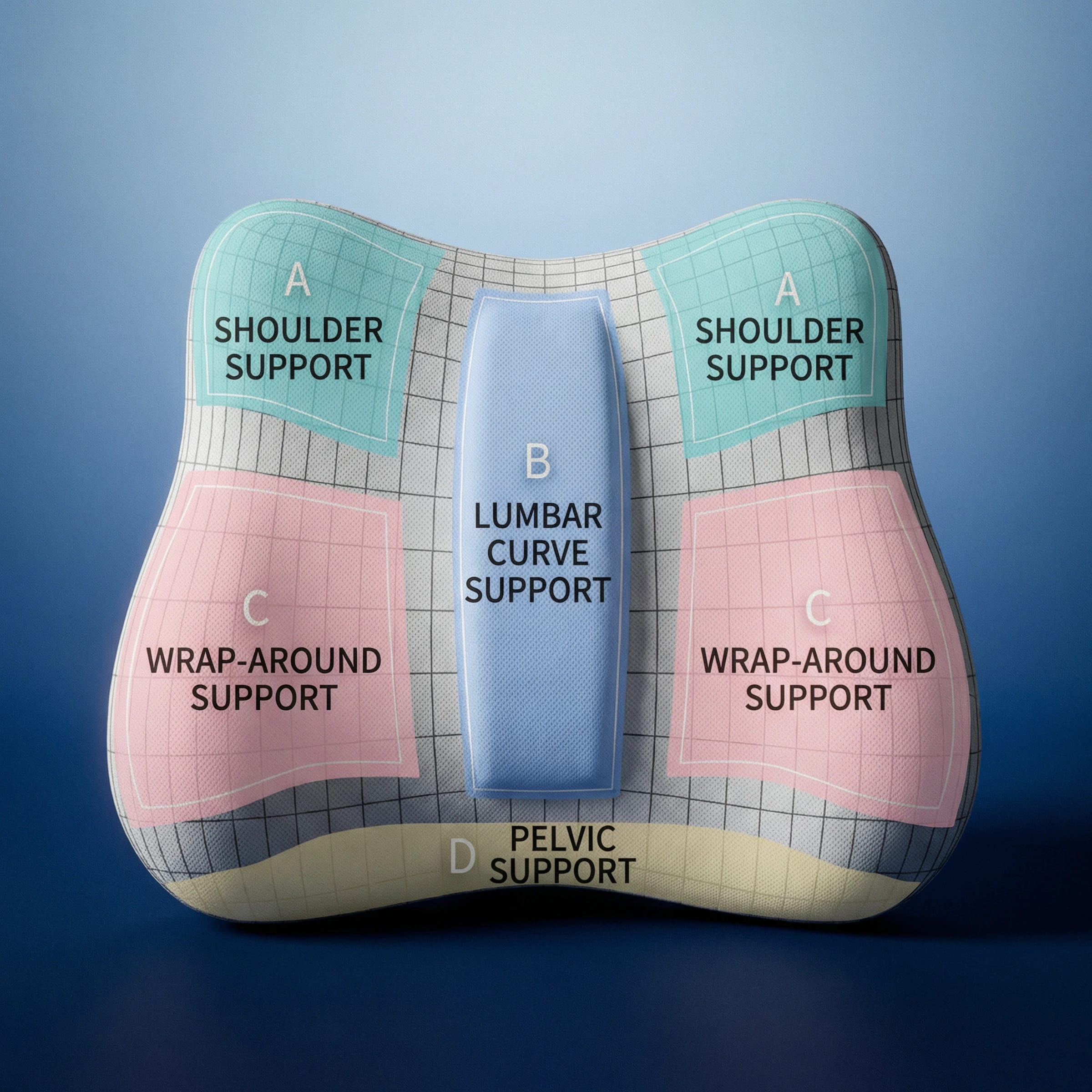 Contoured pressure relief surface detail