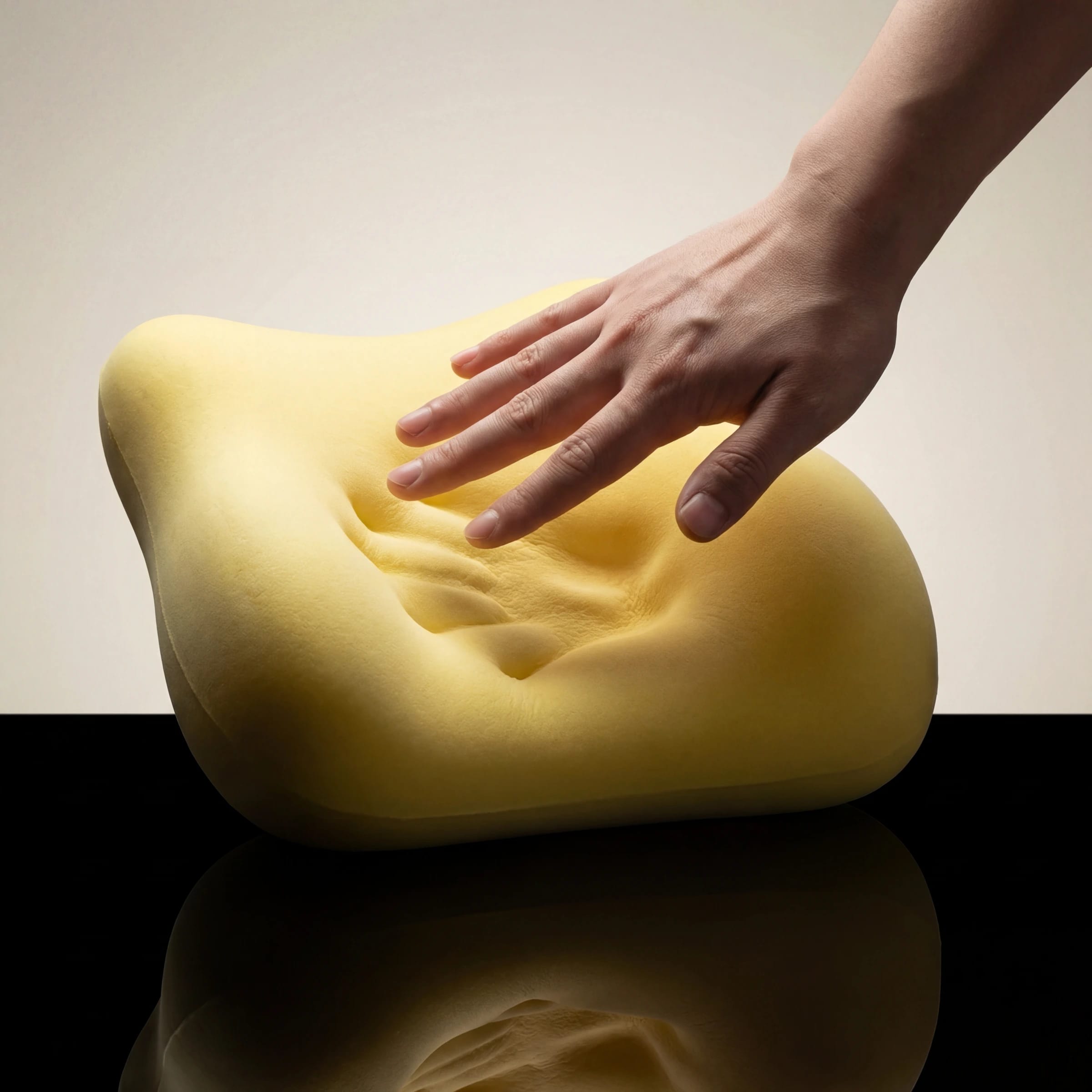 High-density memory foam with slow rebound
