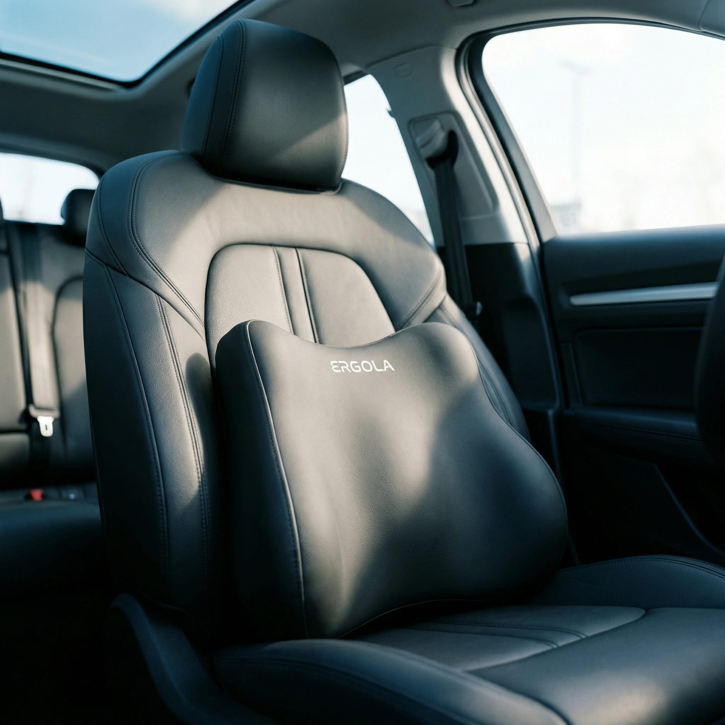 Pillow on car seat