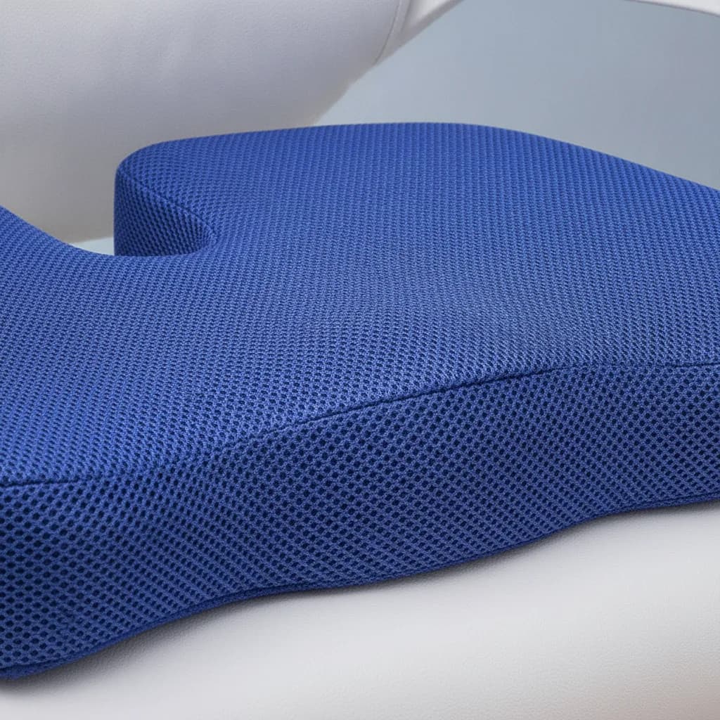 Close-up of the memory foam seat cushion foam and cover
